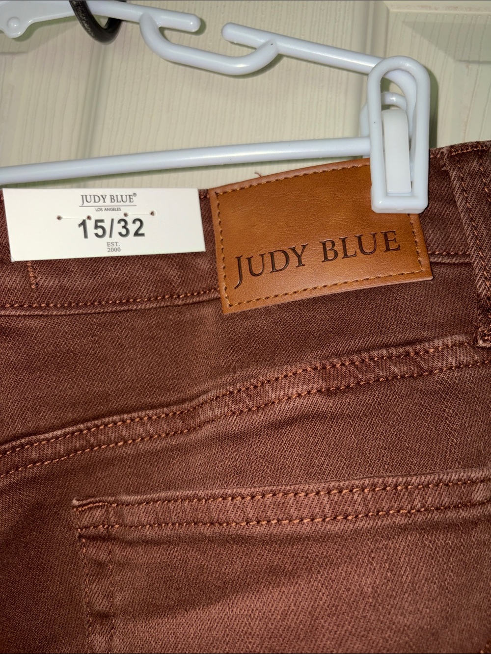 Judy Blue Wide Leg Jeans in Rust Brown - Picture 6 of 7